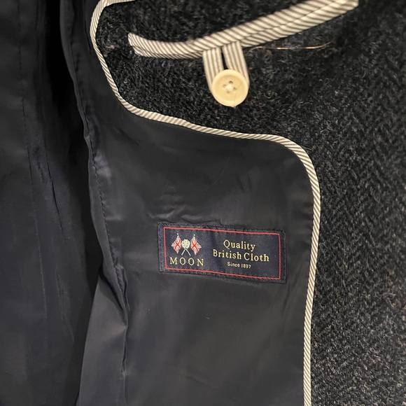 JCrew Long Parke Blazer in navy herringbone English wool - Picture 7 of 7